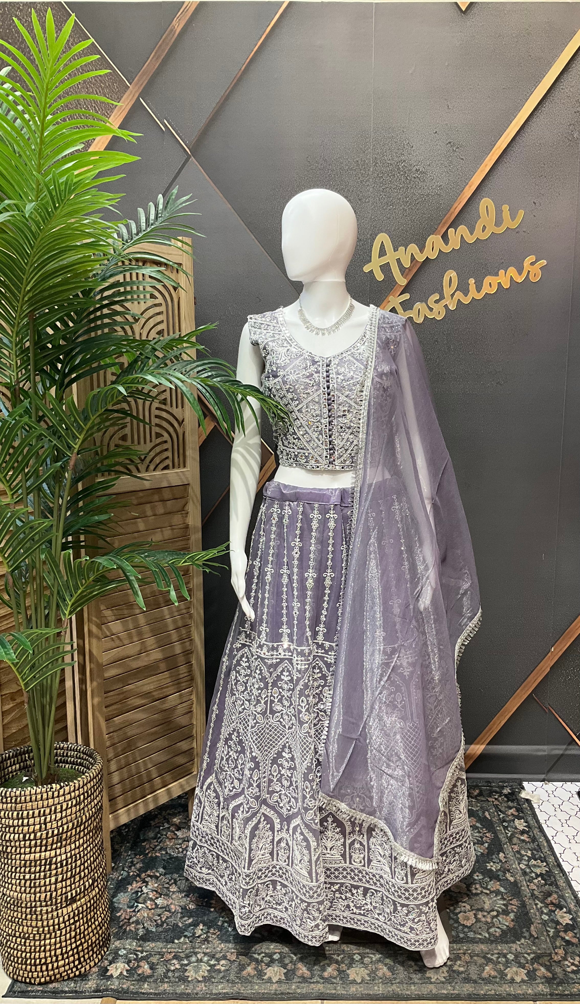 Purple Party Wear Lehenga set
