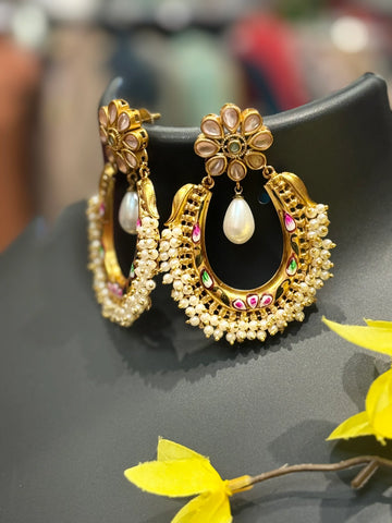 MattFinish Statement Earrings with Guttapusalu