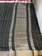 Black Cotton Silk saree