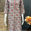 Grey Digital Print Floral Chikankari Kurti Size 40-44 - Women's Ethnic Wear