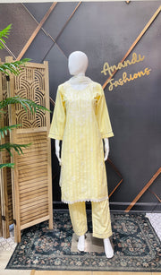 Light Yellow Kurti set