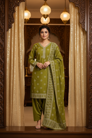 Green - Jaipur Cotton Patiyala Kurti set