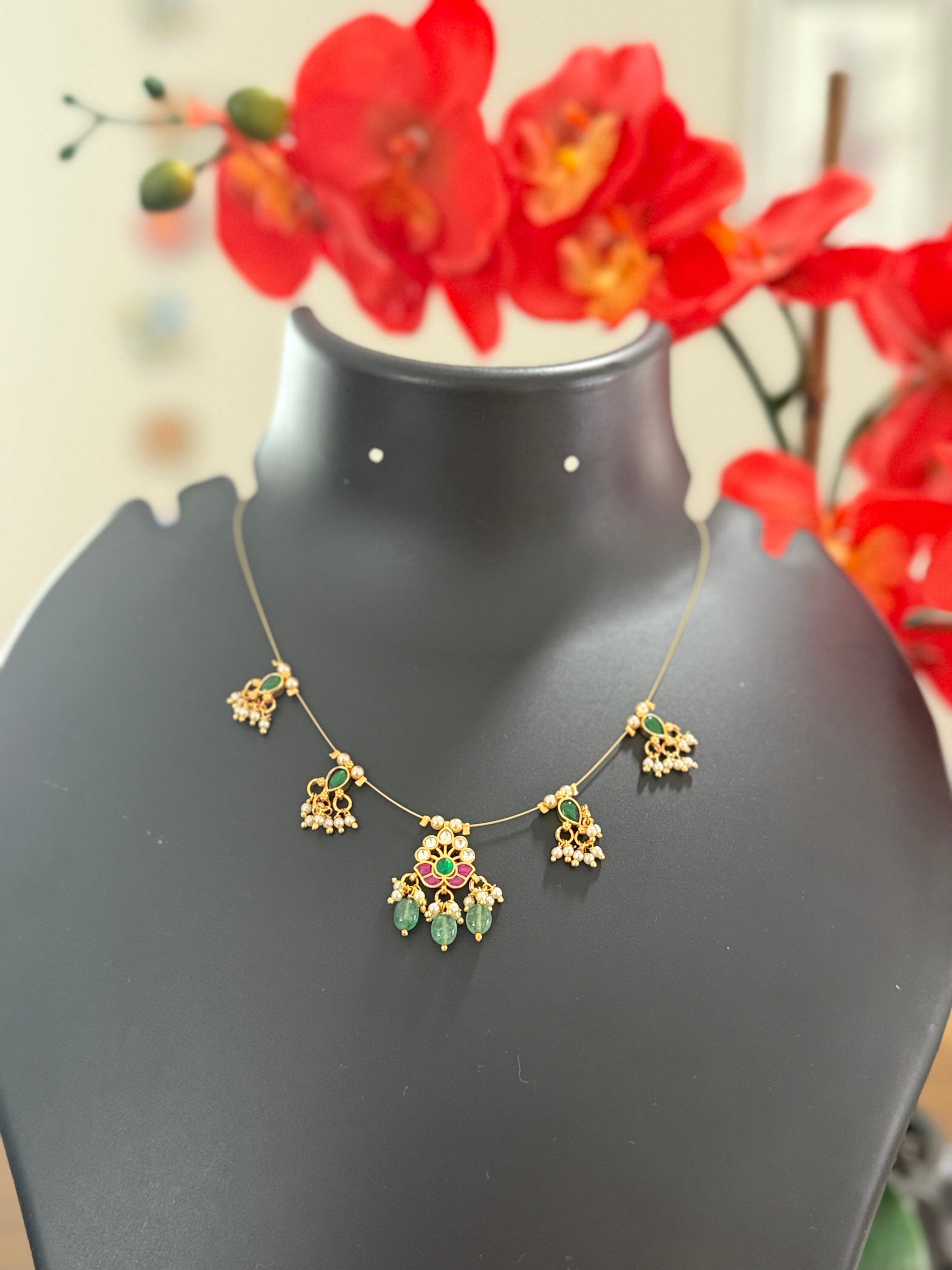 Invisible Chain - Jadav Kundan Necklace