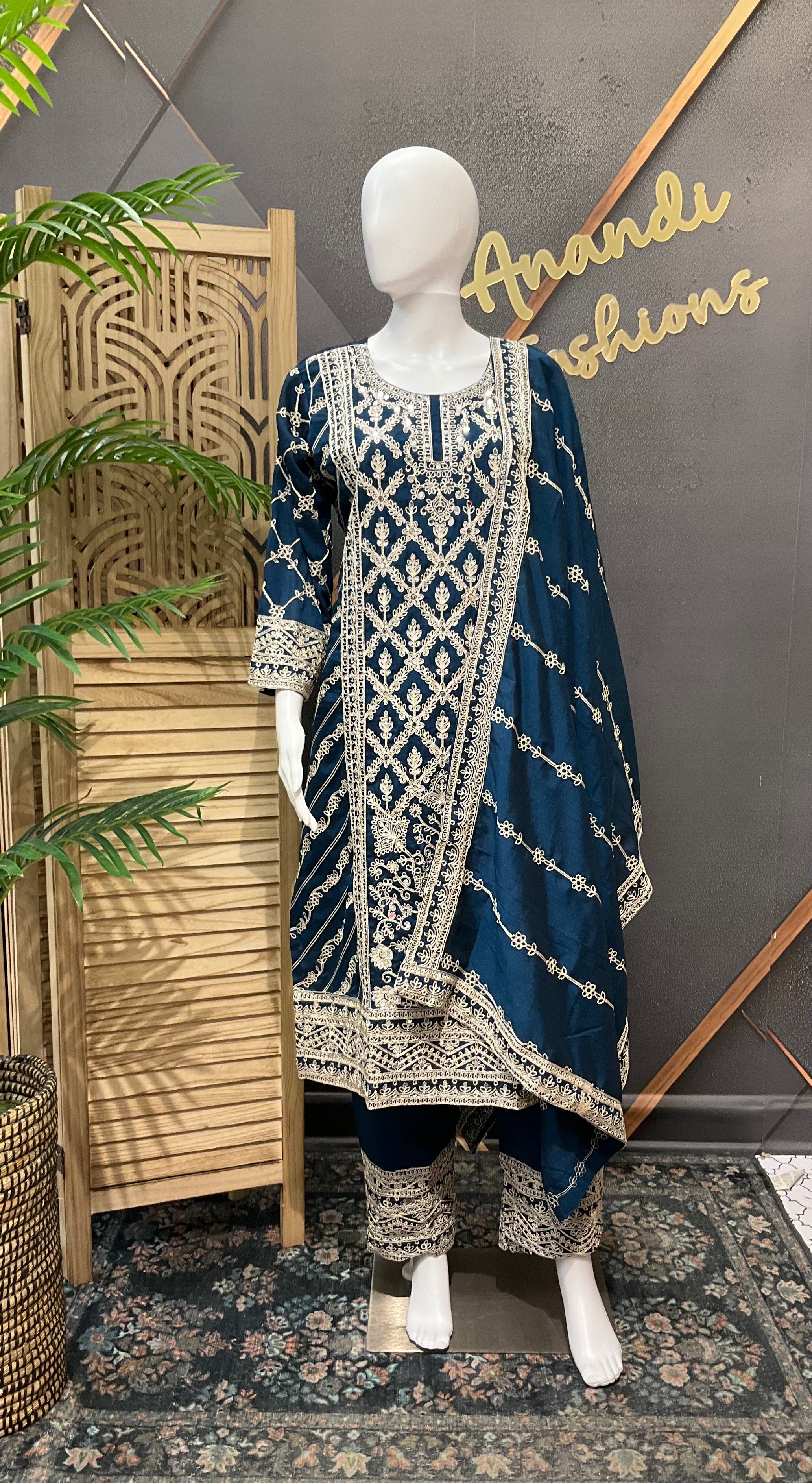 Party Wear - Full Work Kurti sets- Size 42/44