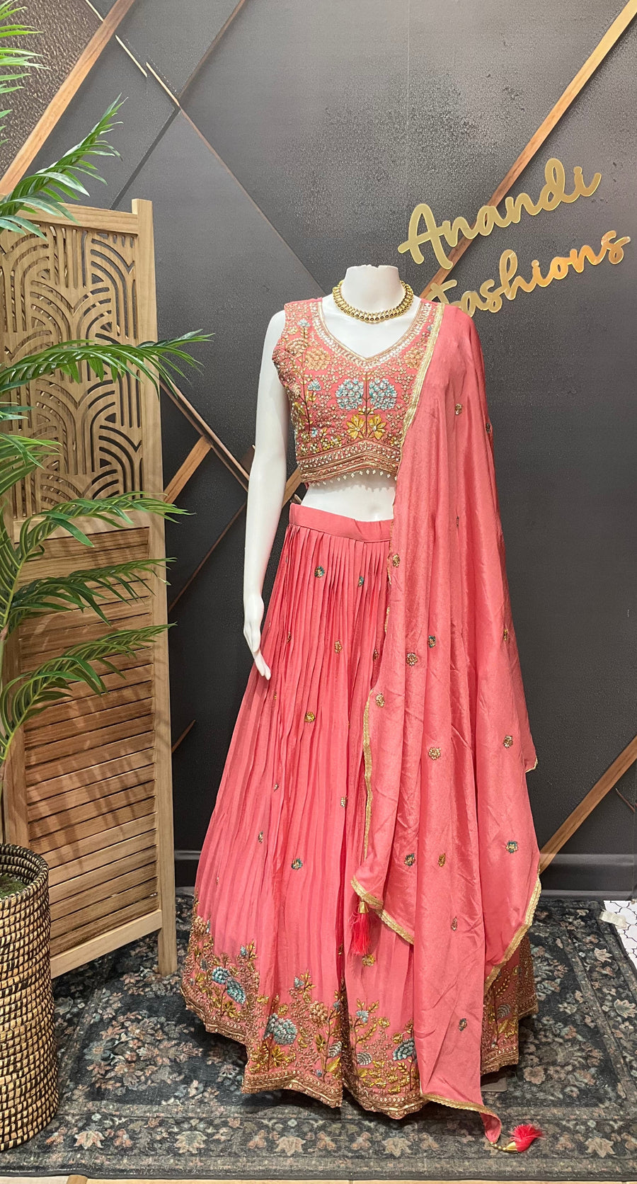 Pink Party Wear lehanga set