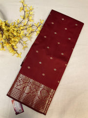 Benarasi Semi Silk Maroon Saree
