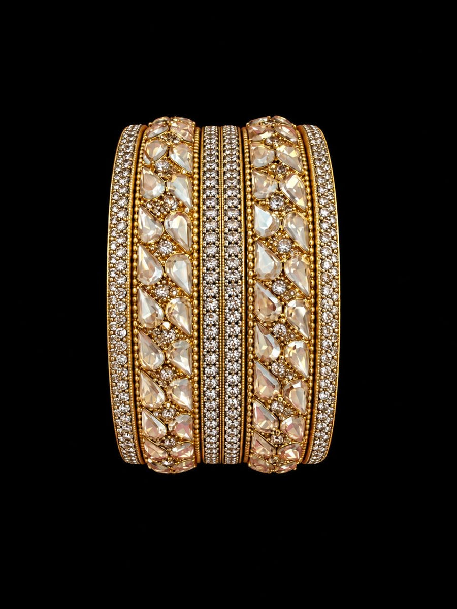 Gold Bangles set - set of 6 pieces