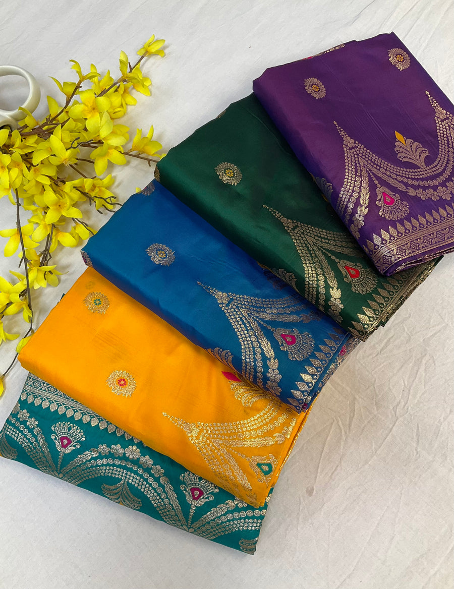 Silk Saree with Meenakari Weaving