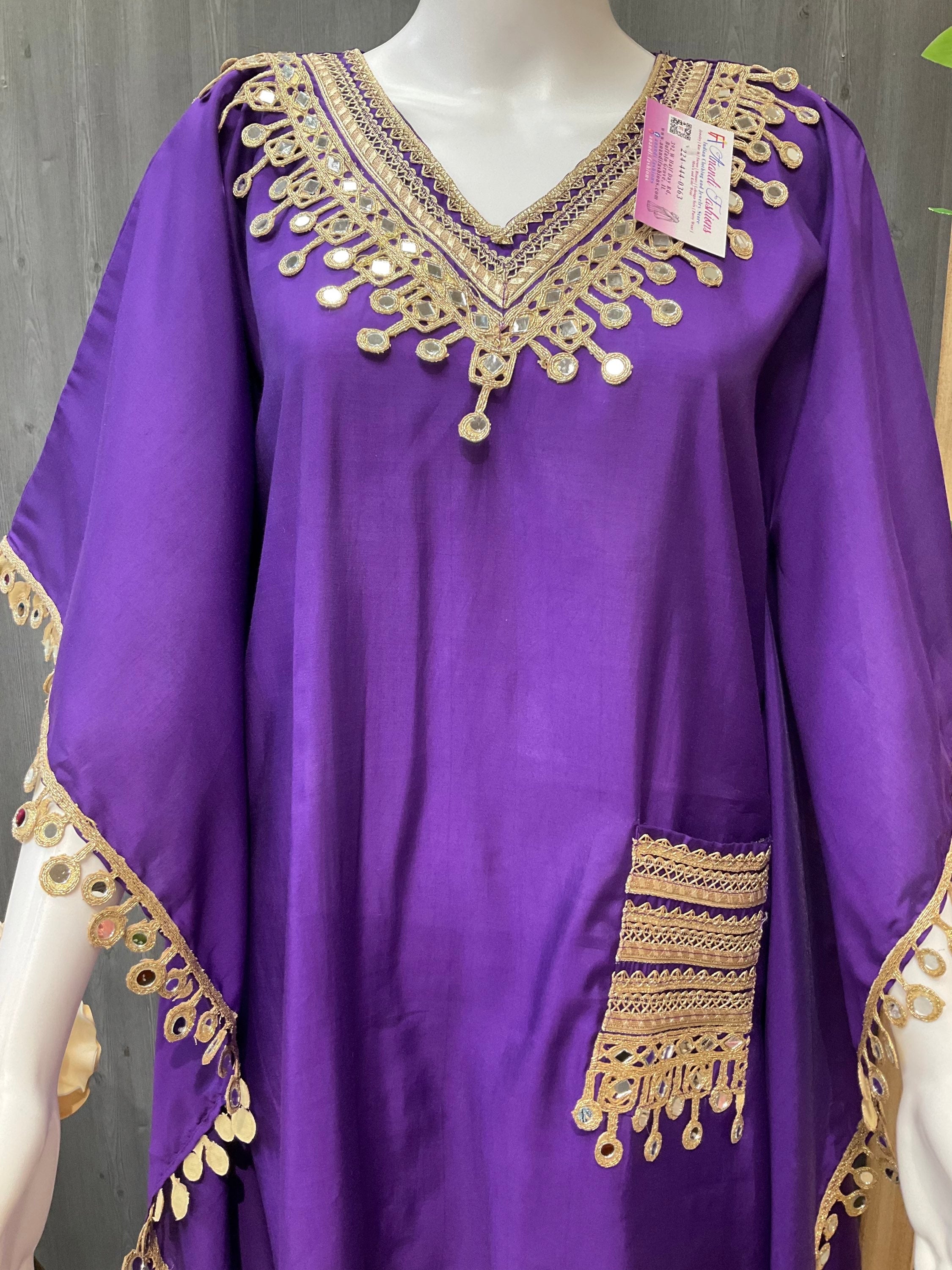 Purple Kaftan Silk set image 1