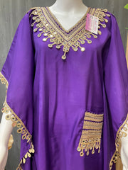 Purple Kaftan Silk set/Kurti sets