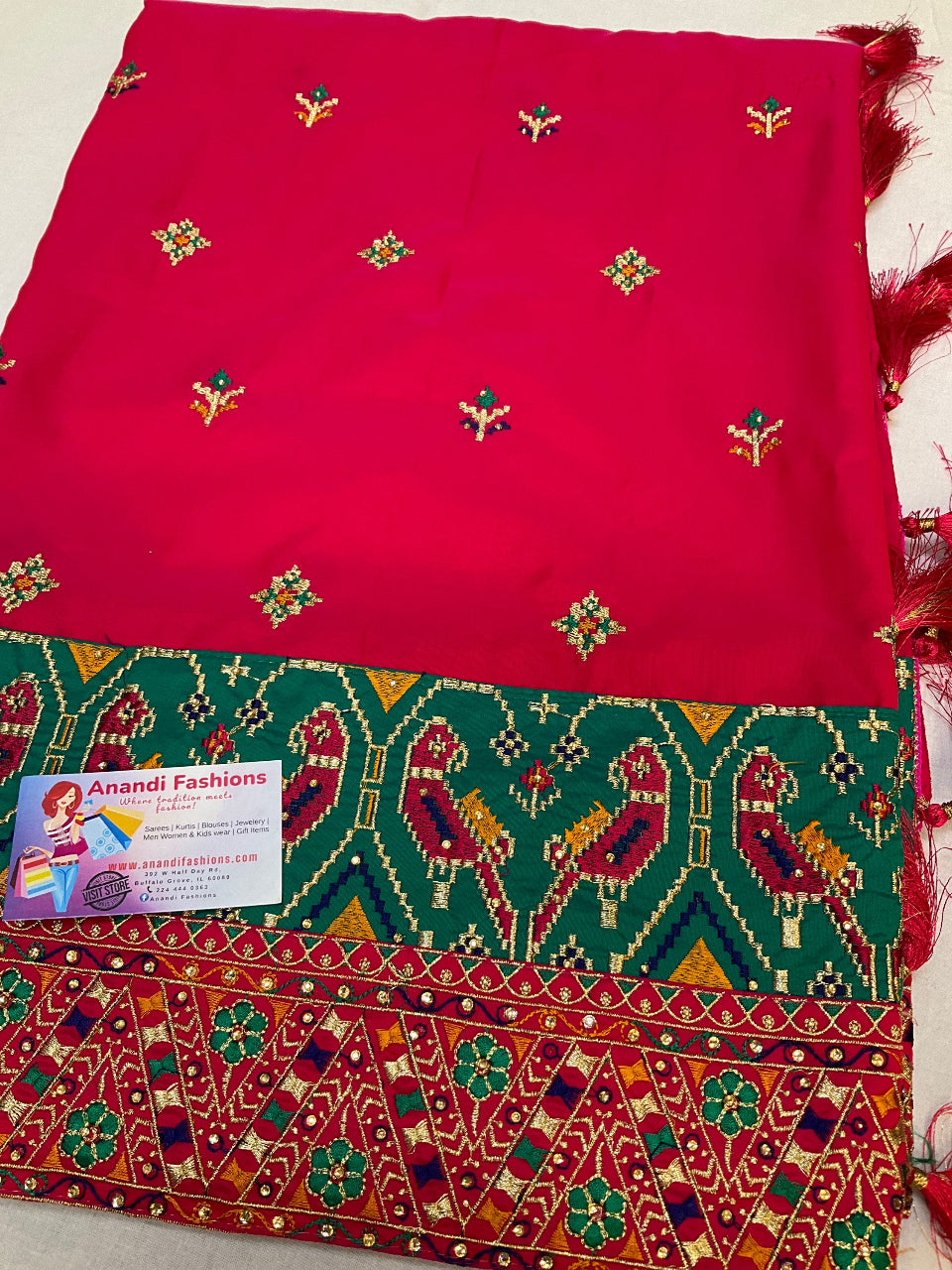 Gharchola/Gamthi Gujarati traditional saree image 1