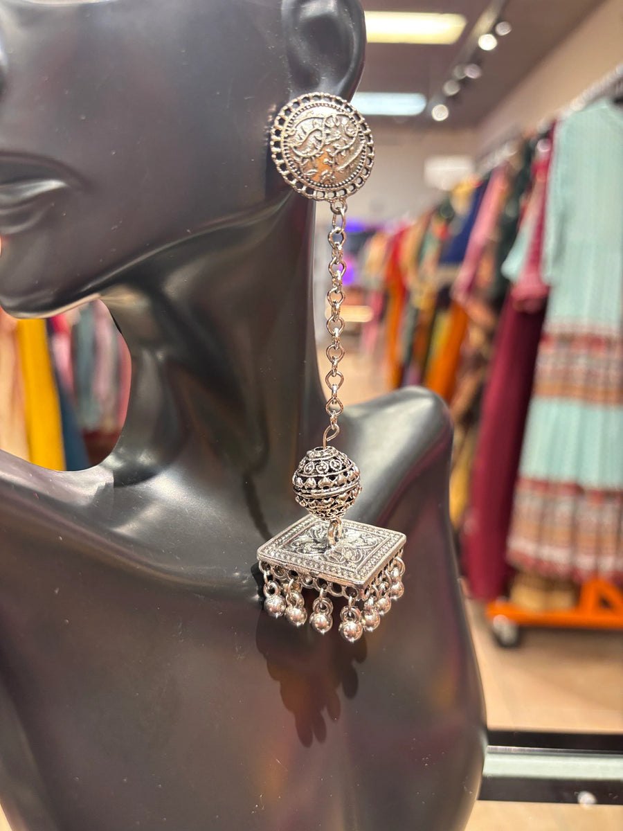 Unique Design - German Silver Earrings