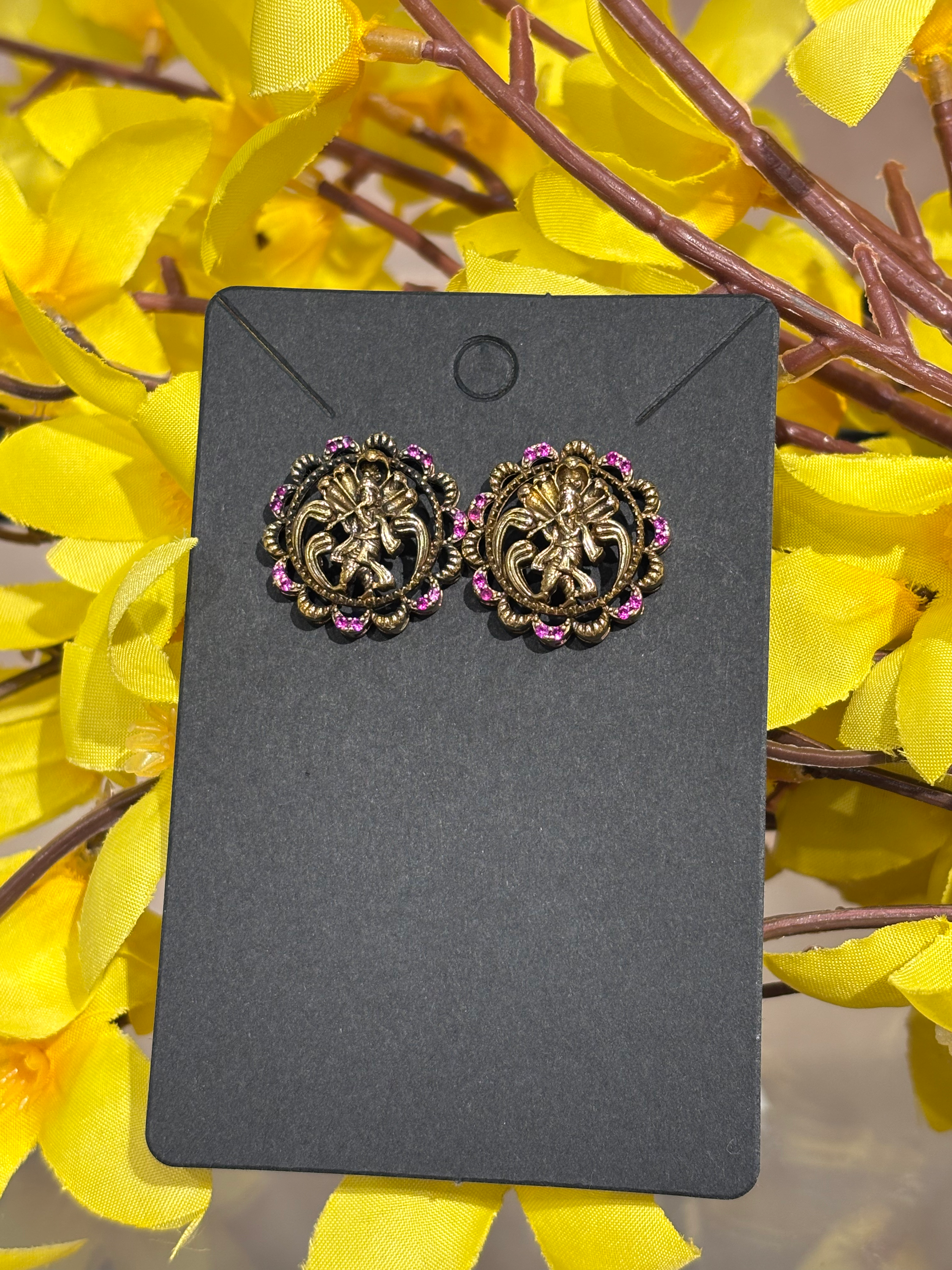 Krishna Design - Victorian Studs- Medium Size image 1