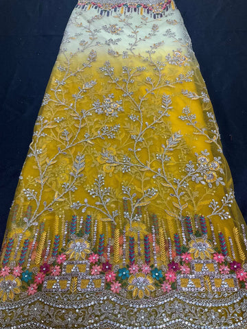 Net Heavy Party Wear Saree with Shaded Design - Elegant Sophisticated