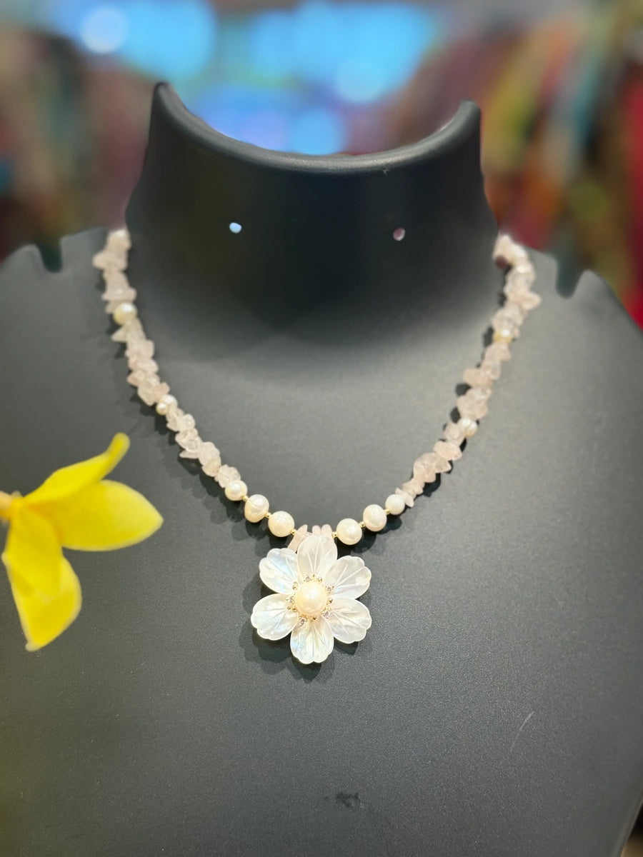 Fancy Mala with Real Pearls & shells