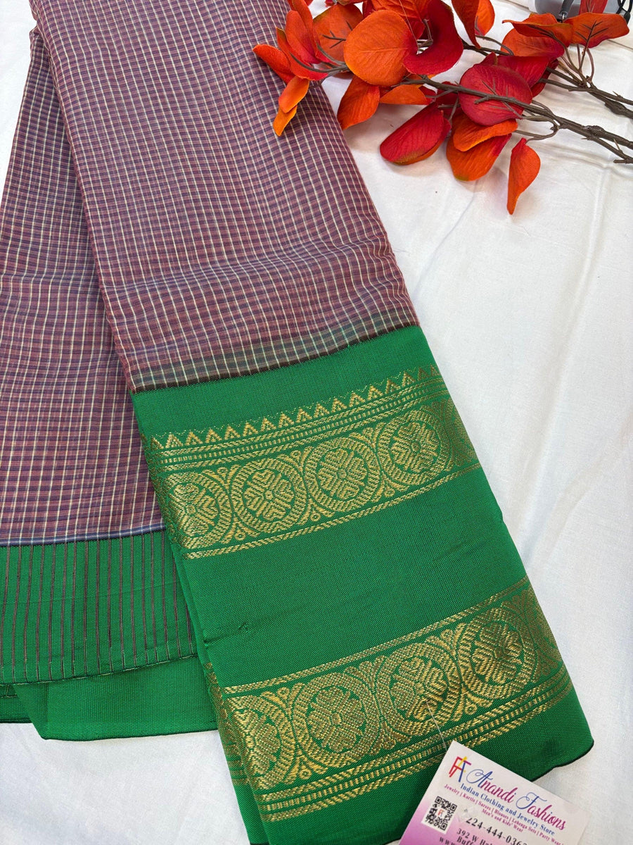 Pure Handloom - Gadwal Cotton Sarees with Big Border