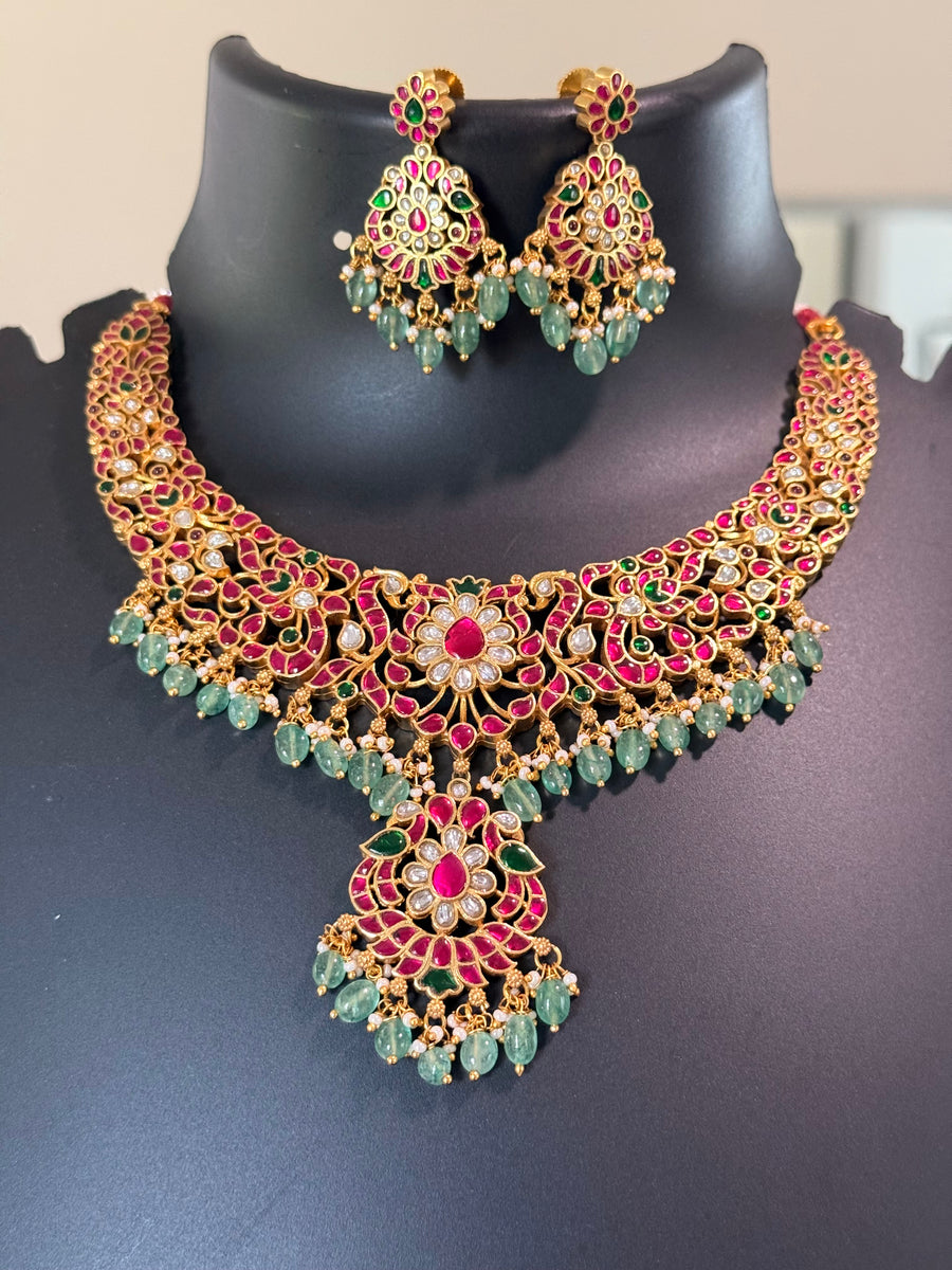 Premium Quality Traditional Jadau Kundan Necklace set