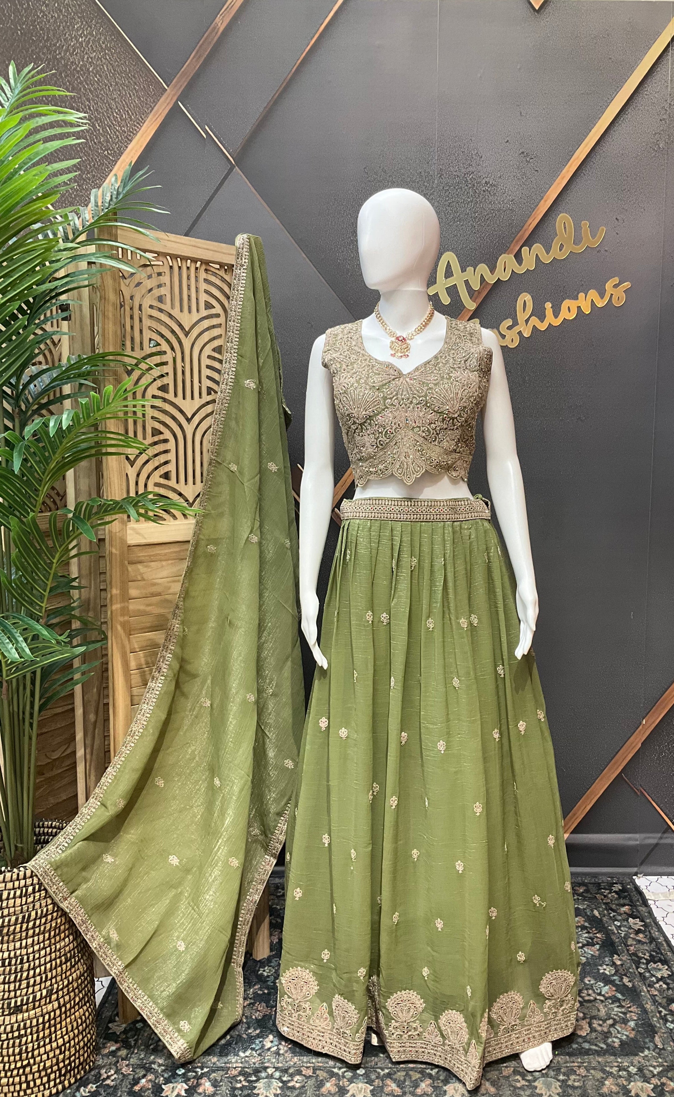 Pastel Green Lehenga set
