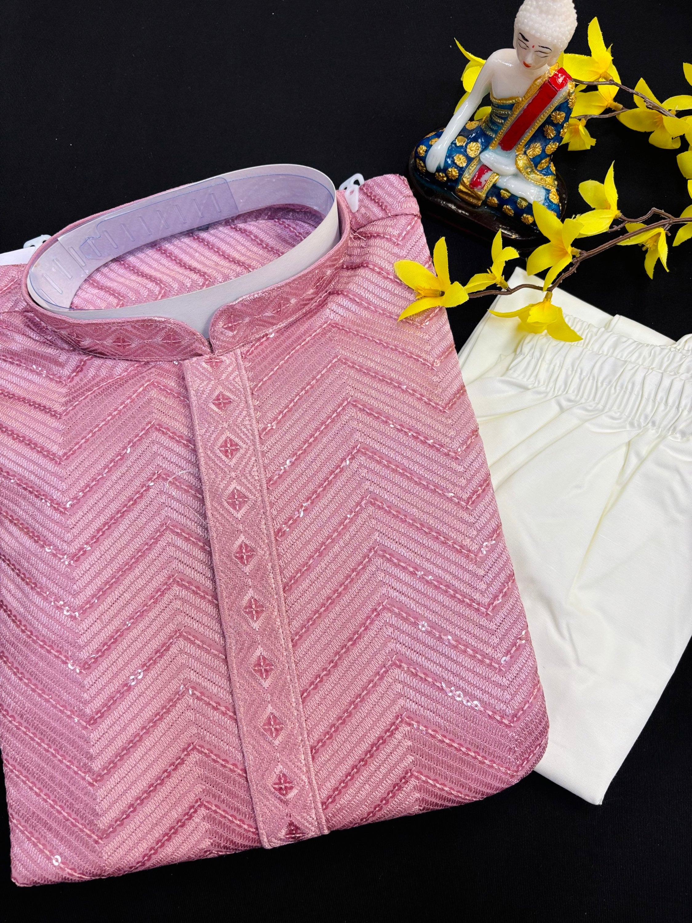 Premium Quality -Sequence Men’s wear Kurta Pajama sets image 1