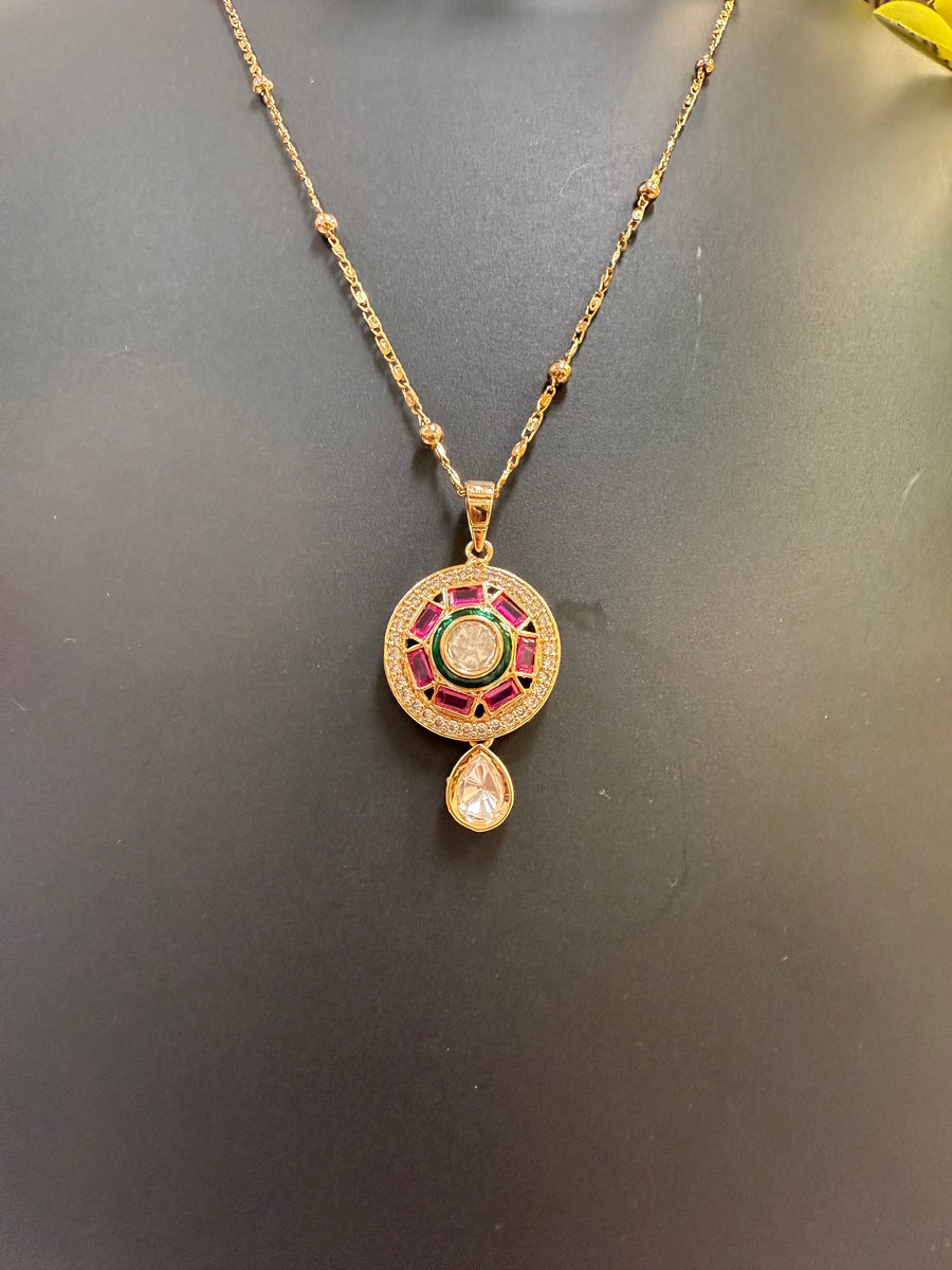 Kundan Pendant set with chain