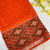 Mangalagiri Checks Saree with Ikkat Print