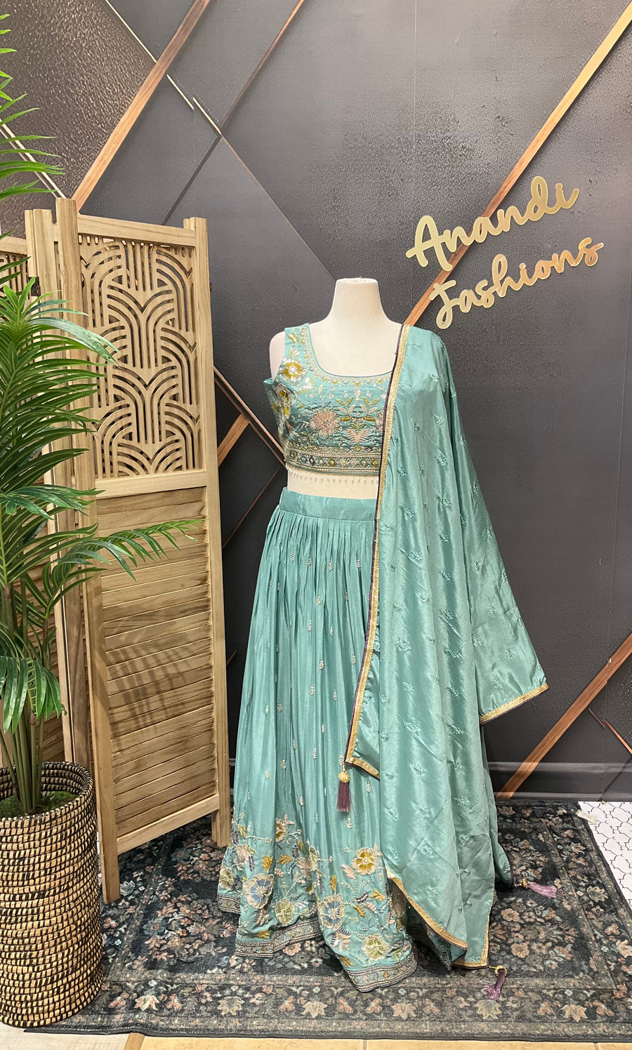 Women's Pastel Lehenga Set with Embroidery Work