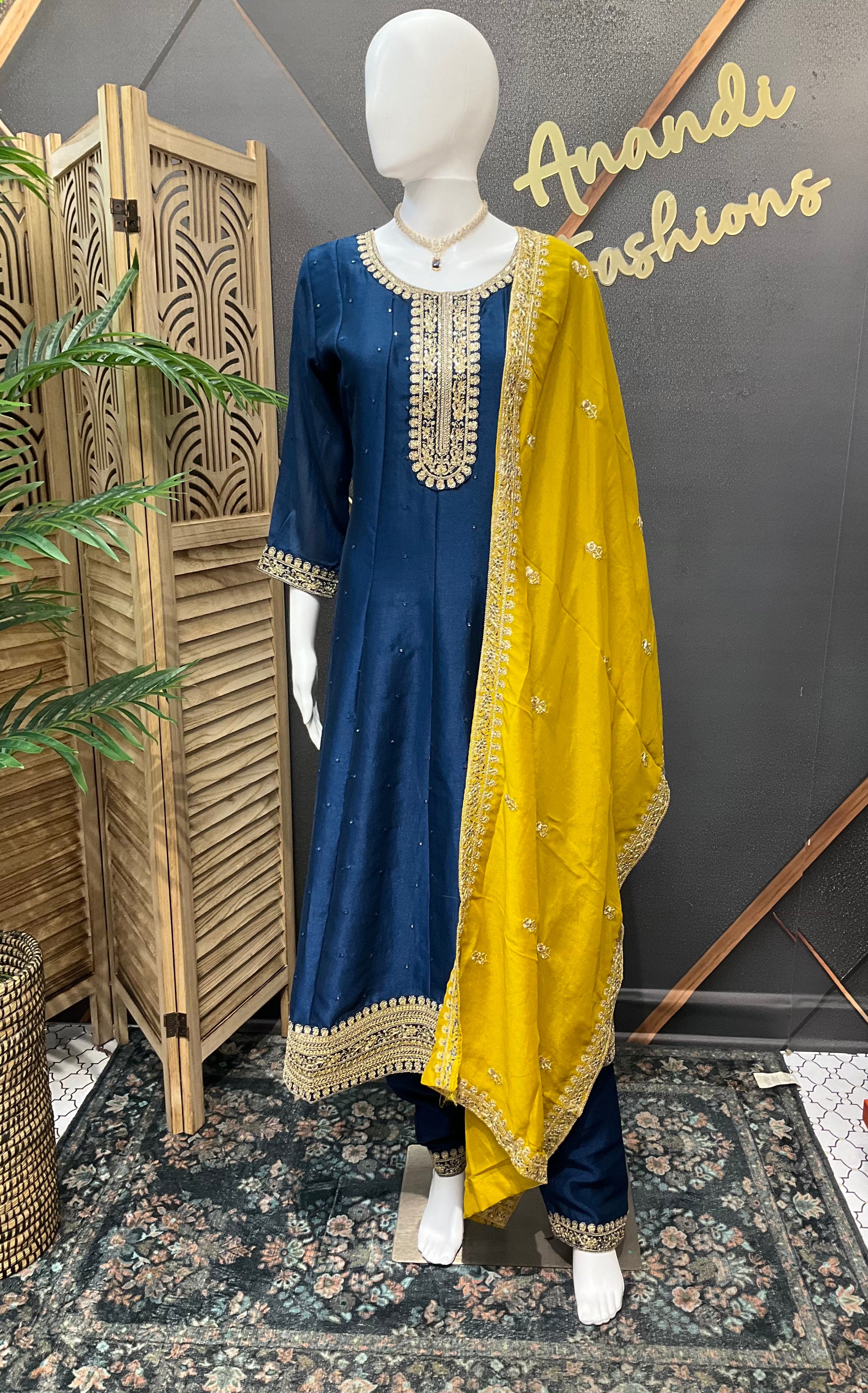 Size 40-Party Wear Anarkali Kurti set