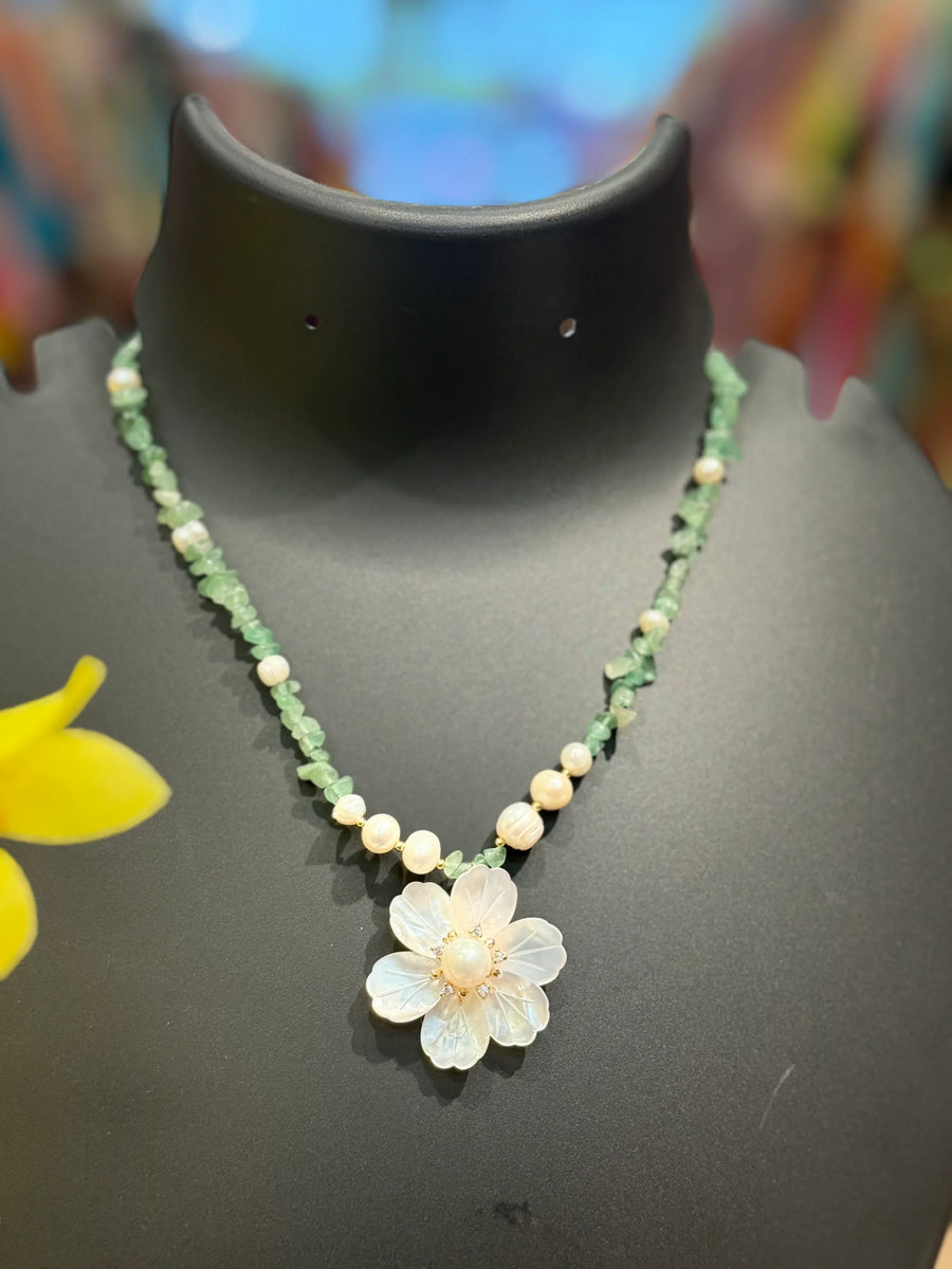 Fancy Mala with Real Pearls & shells