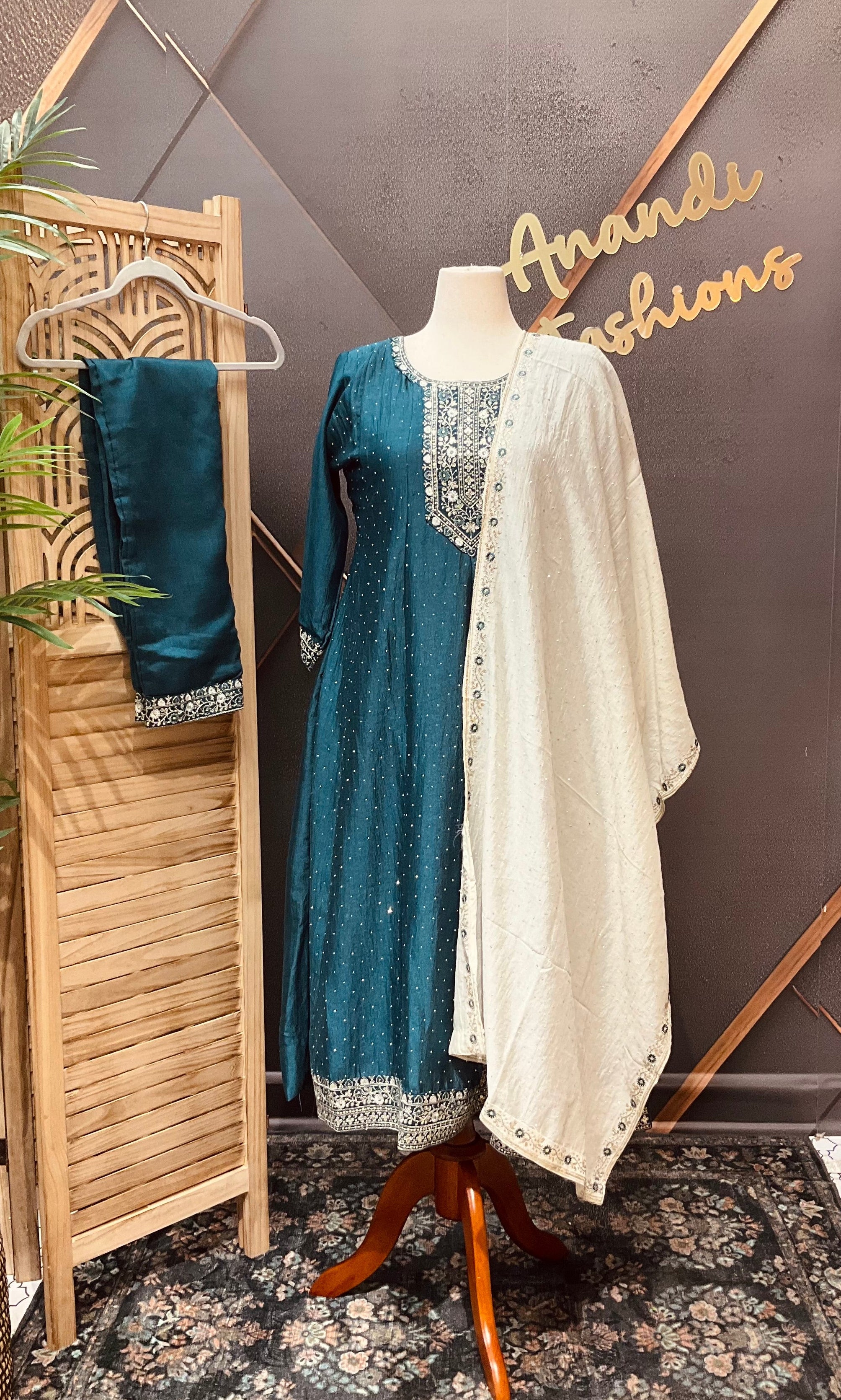Plus size Party Wear Anarkali kurti set