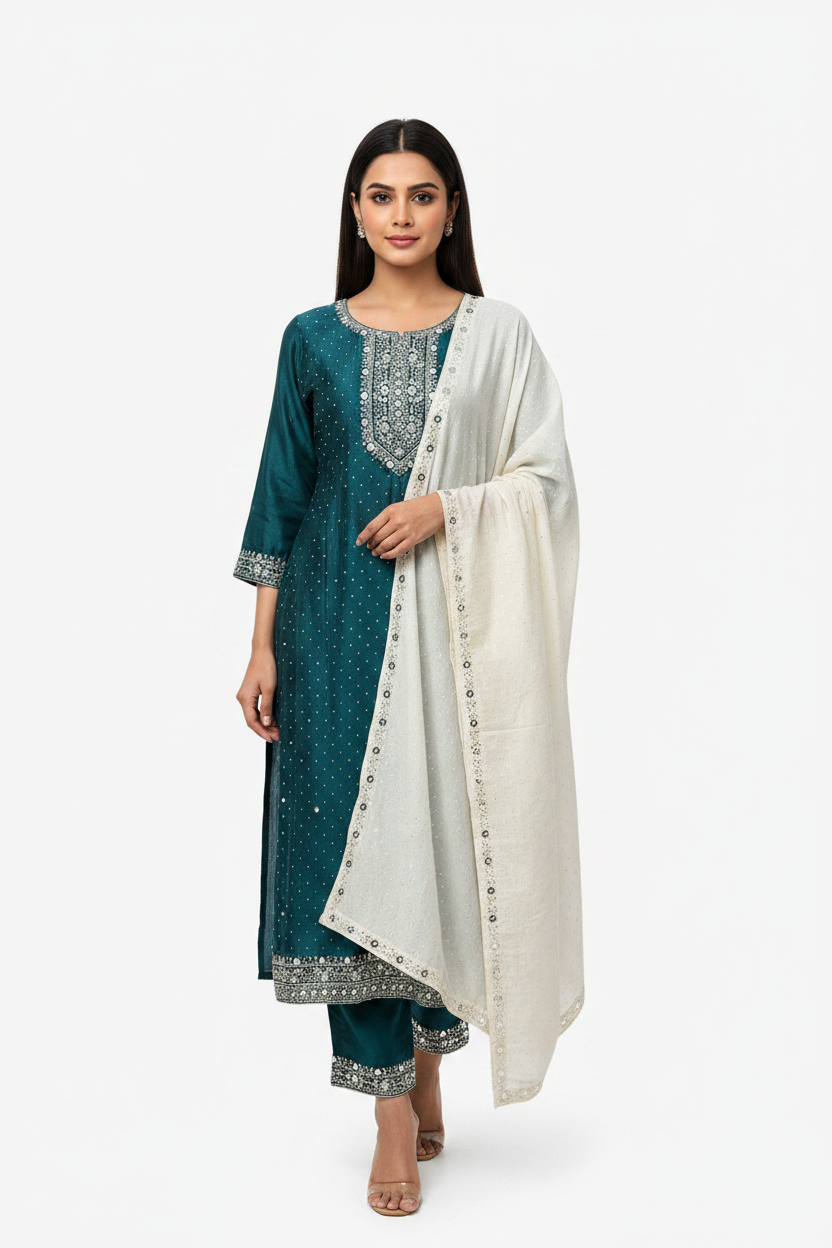 Plus size Party Wear Anarkali kurti set