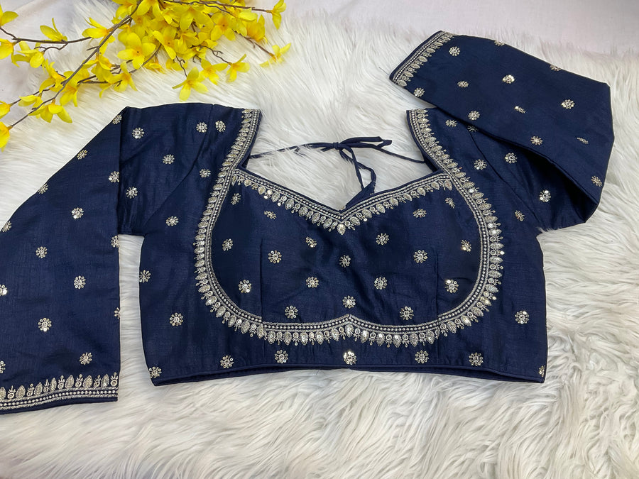 Navy blue color blouse - Women - Blouse - Anandi Fashions