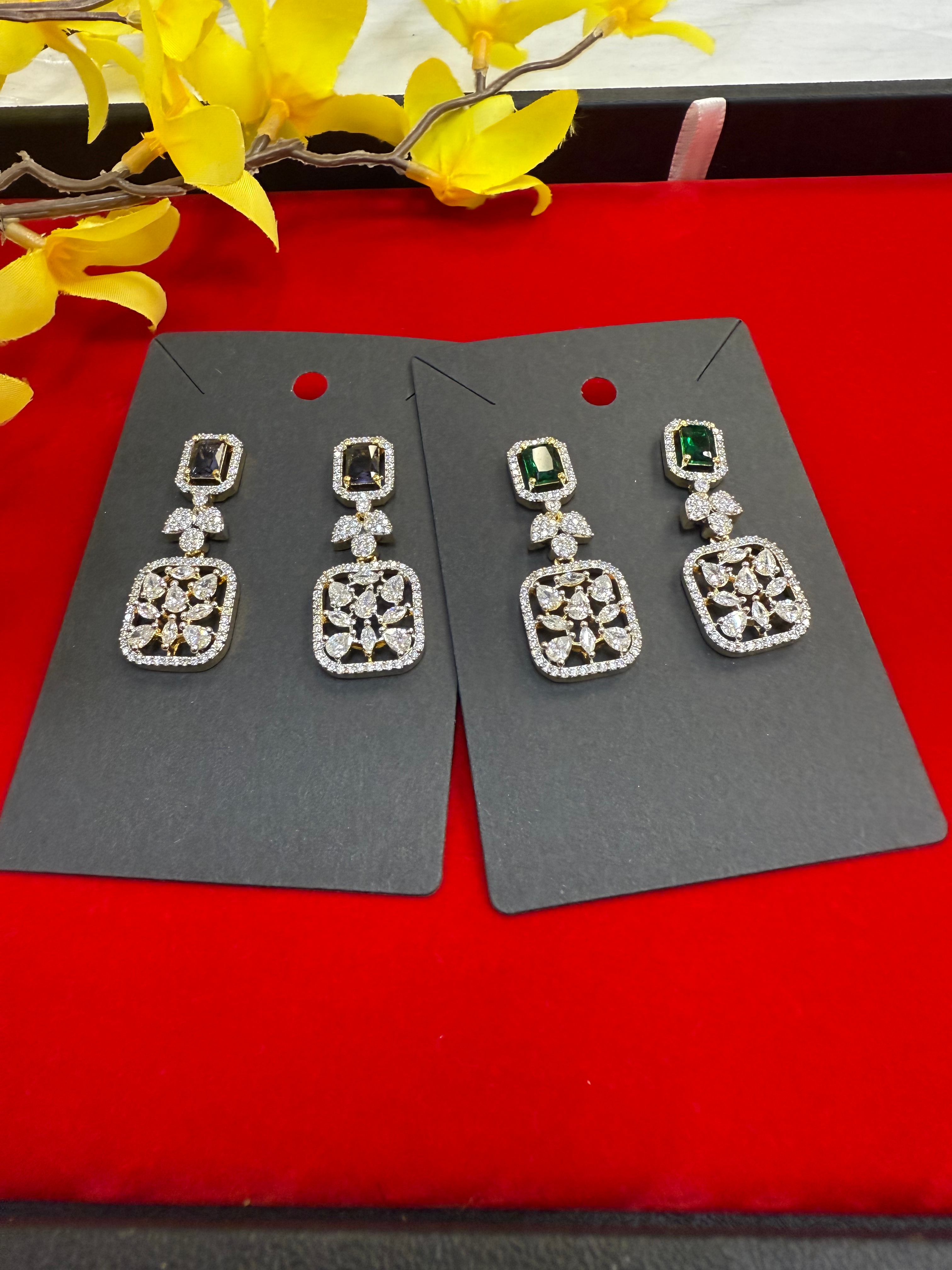 CZ Earrings - Party Wear Earrings image 0