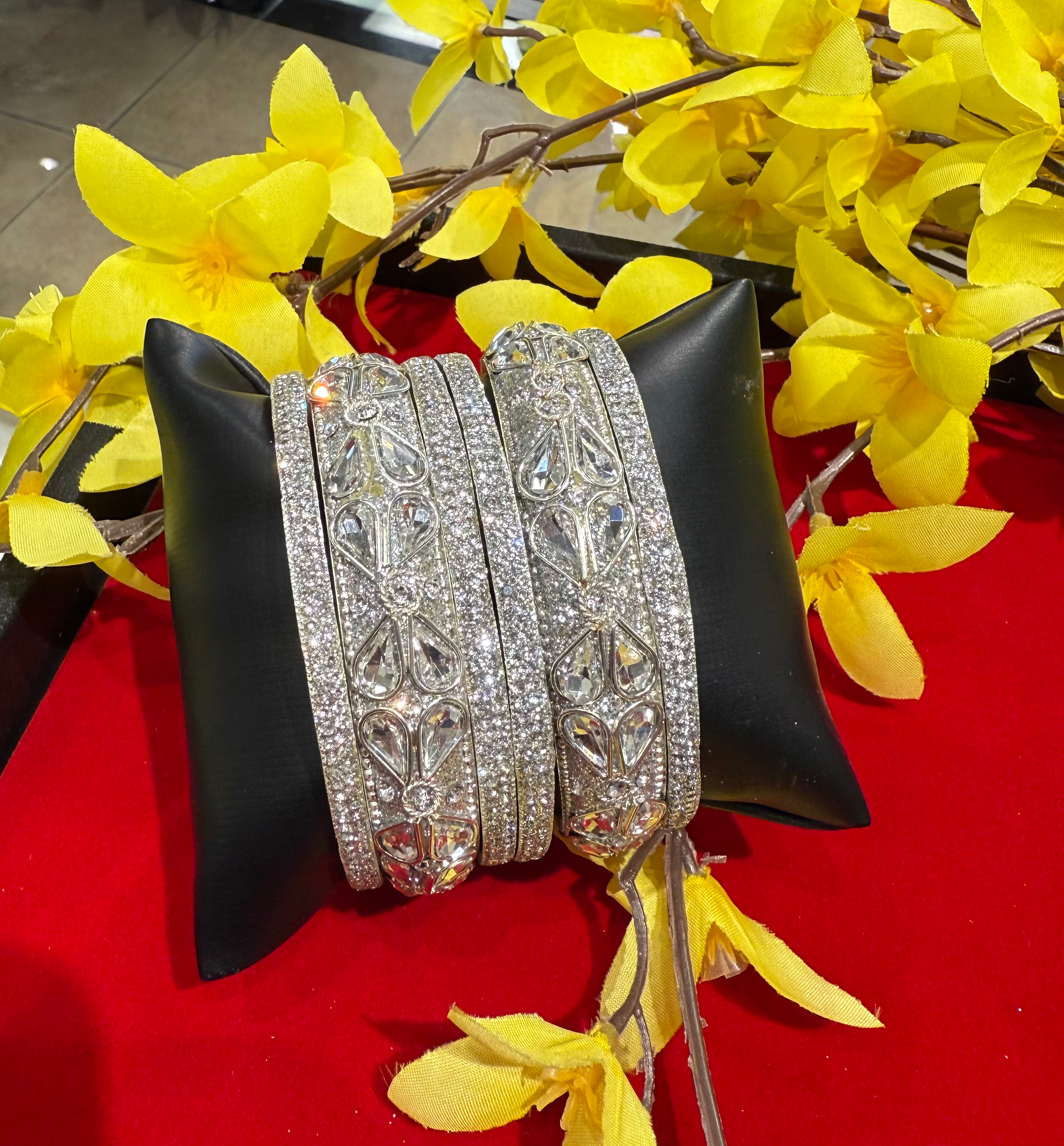 Silver Bangles set- 6 pieces image 1