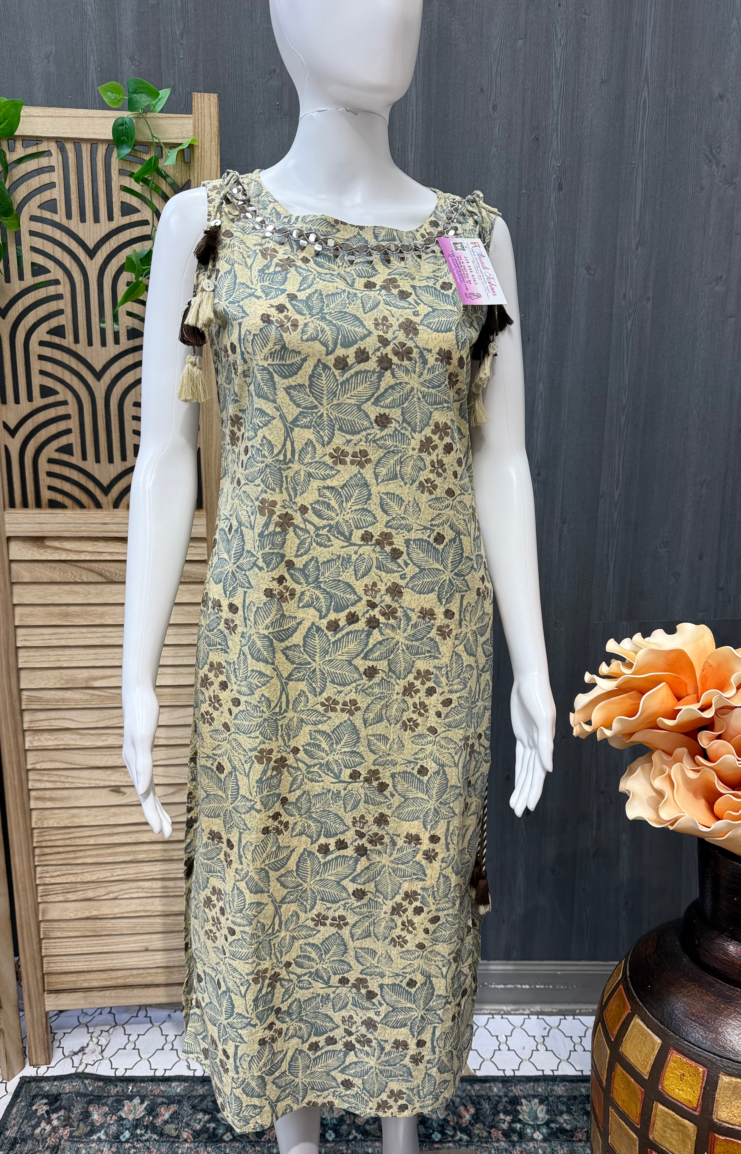 Pure Cotton Sleeves Kurti image 0