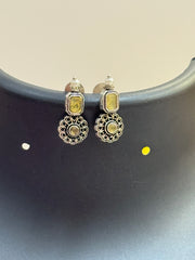 Yellow Stones German Silver Necklace set