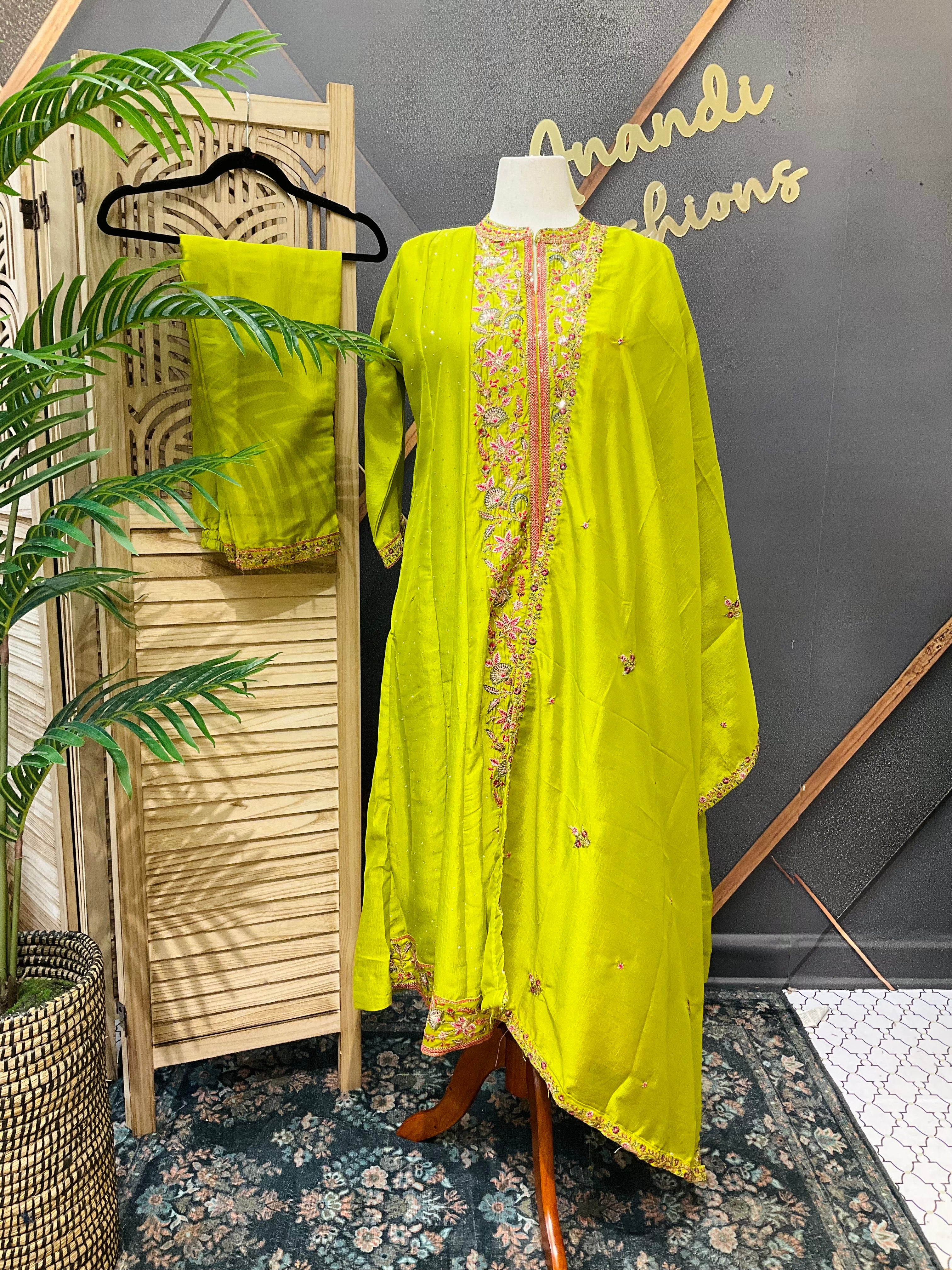 Plus size- Colorful Party Wear Anarkali kurti sets