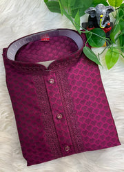 Wine color Boys Kurta Pajama Set