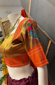 Paithani Half Saree/Lehenga set in Wine Color