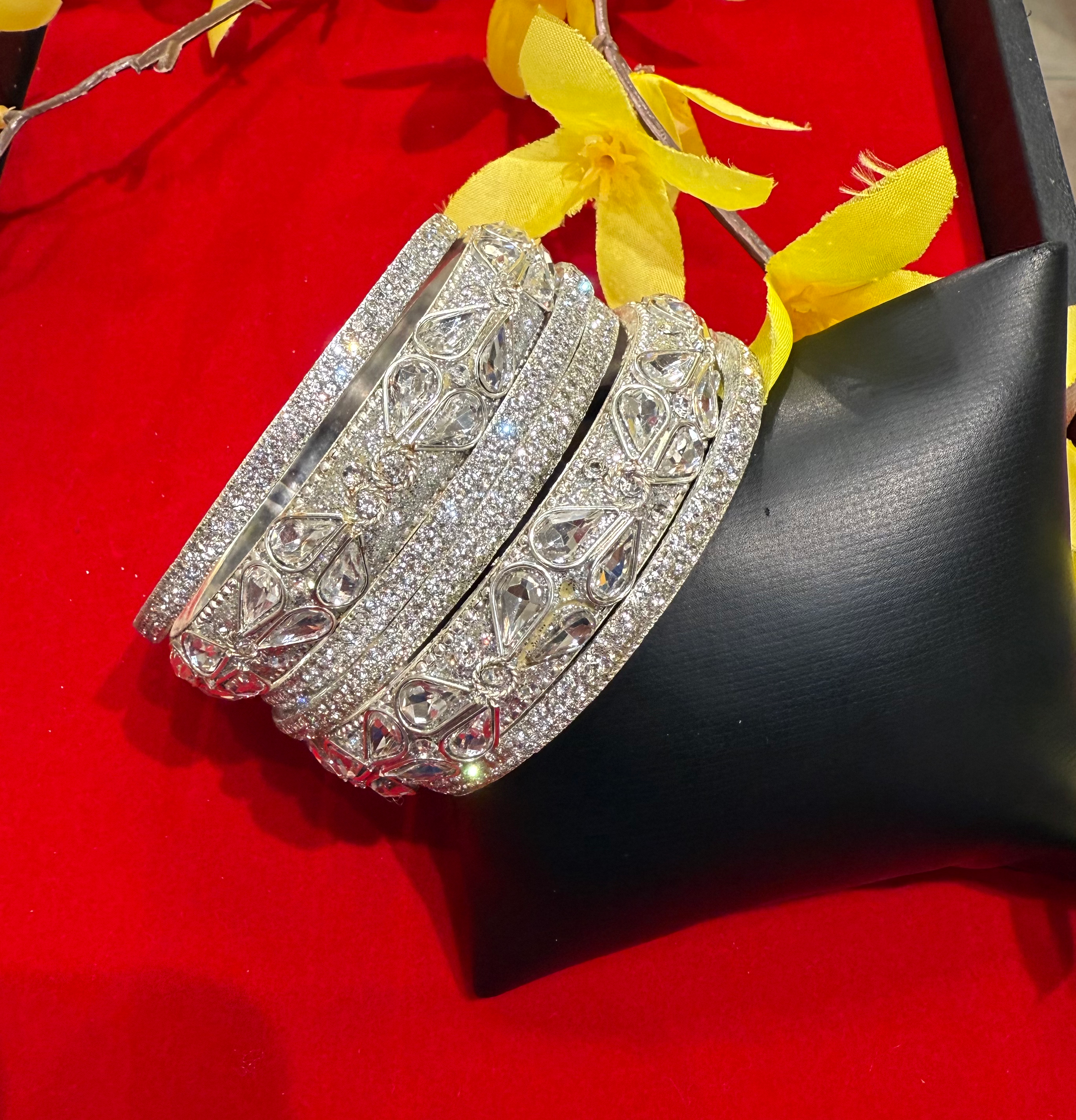 Silver Bangles set- 6 pieces image 0