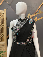 Black Ready to Wear saree