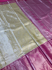 Green Semi Silk Tissue Kanjeevaram Saree