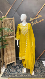 Yellow Party Wear Kurti set
