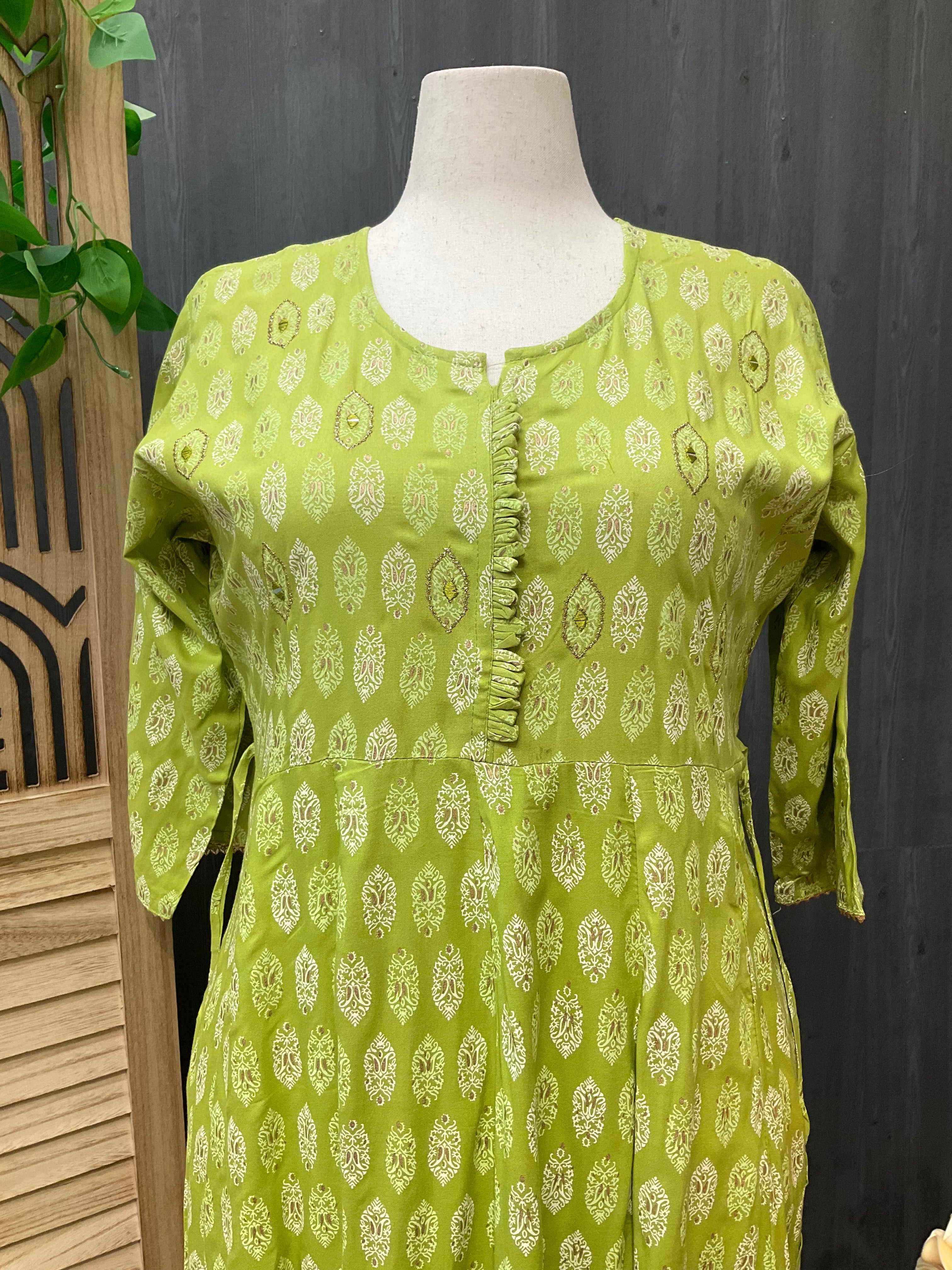 Green Anarkali kurti