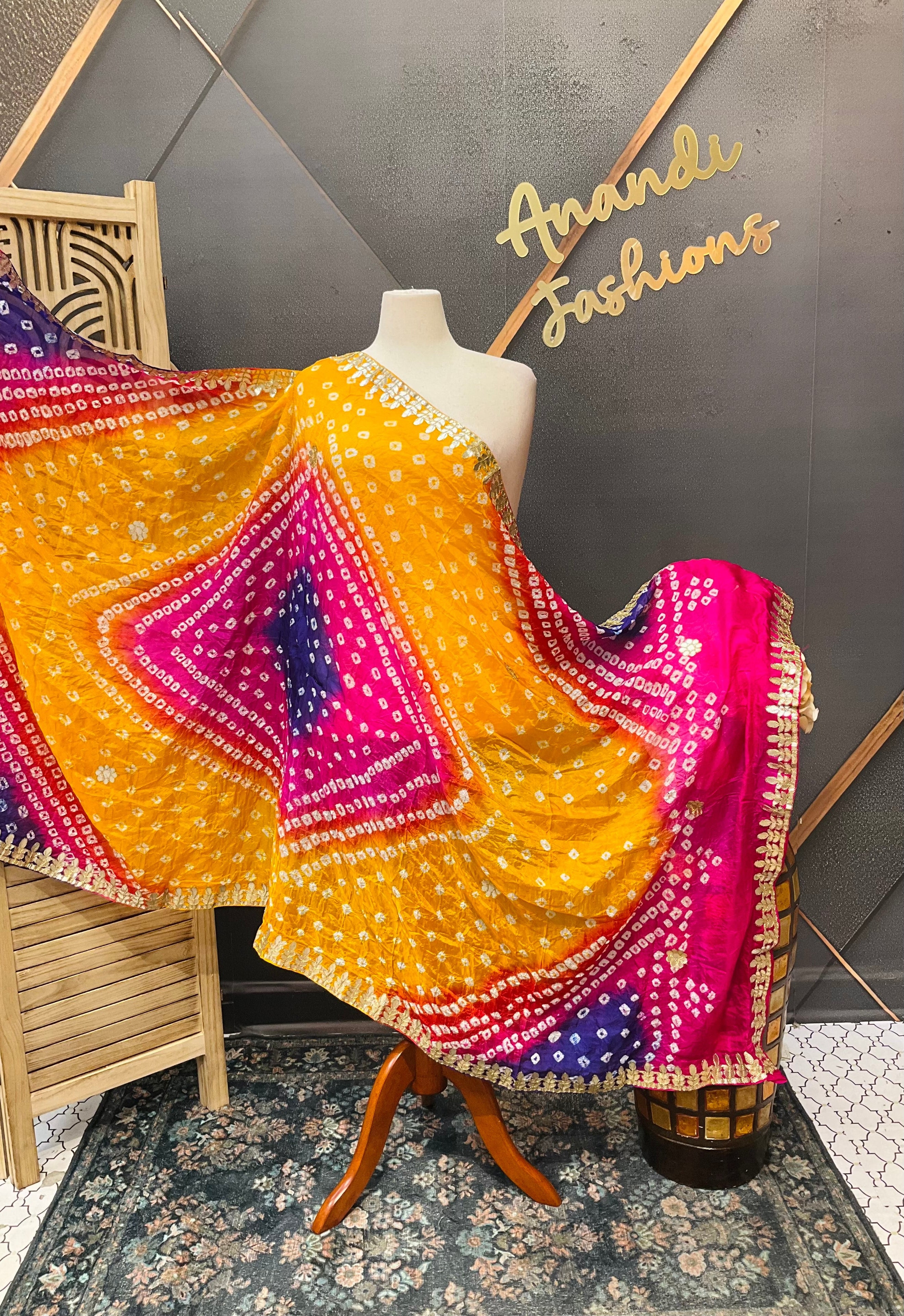 Women's Multicolor Bandhani Dupatta - Women - Dupatta - Anandi Fashions