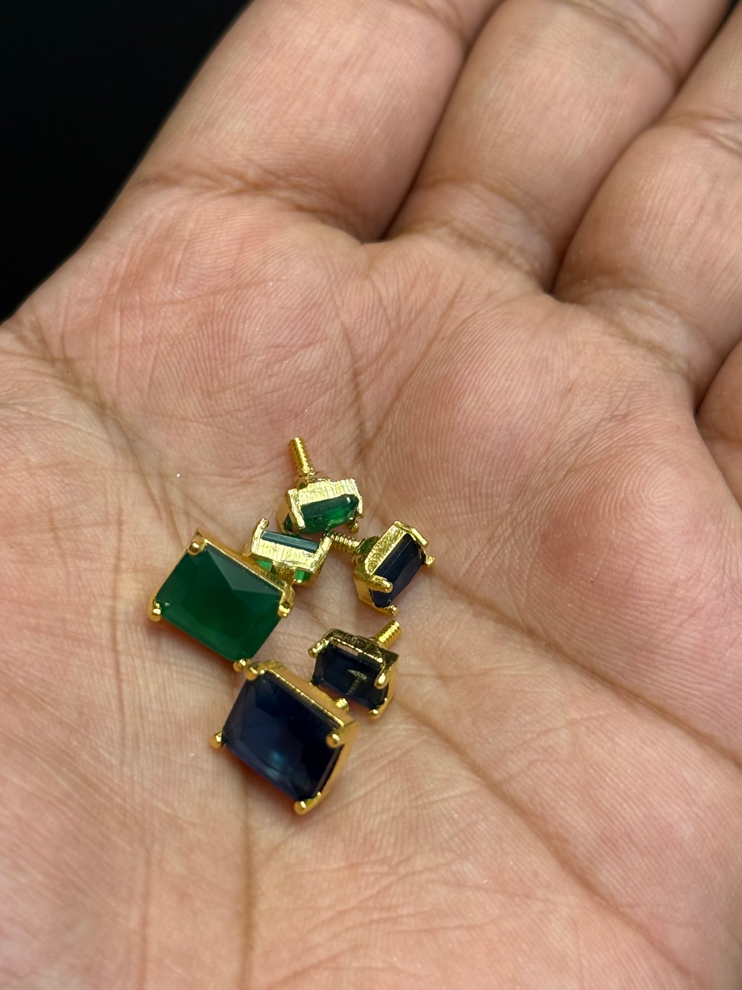 CZ Choker set with Changeable stones