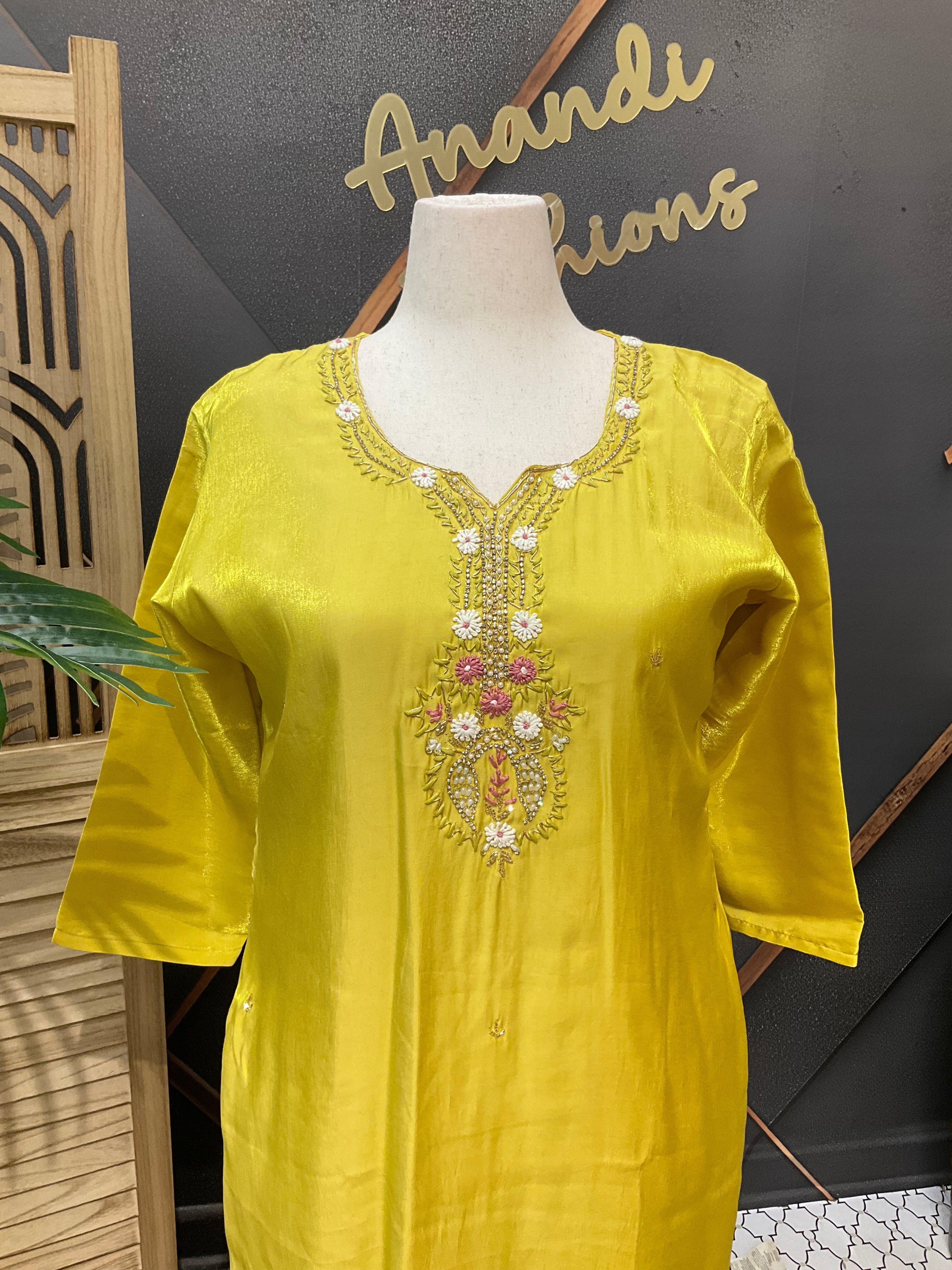 Plus Size Shimmery Party Wear Kurti Sets