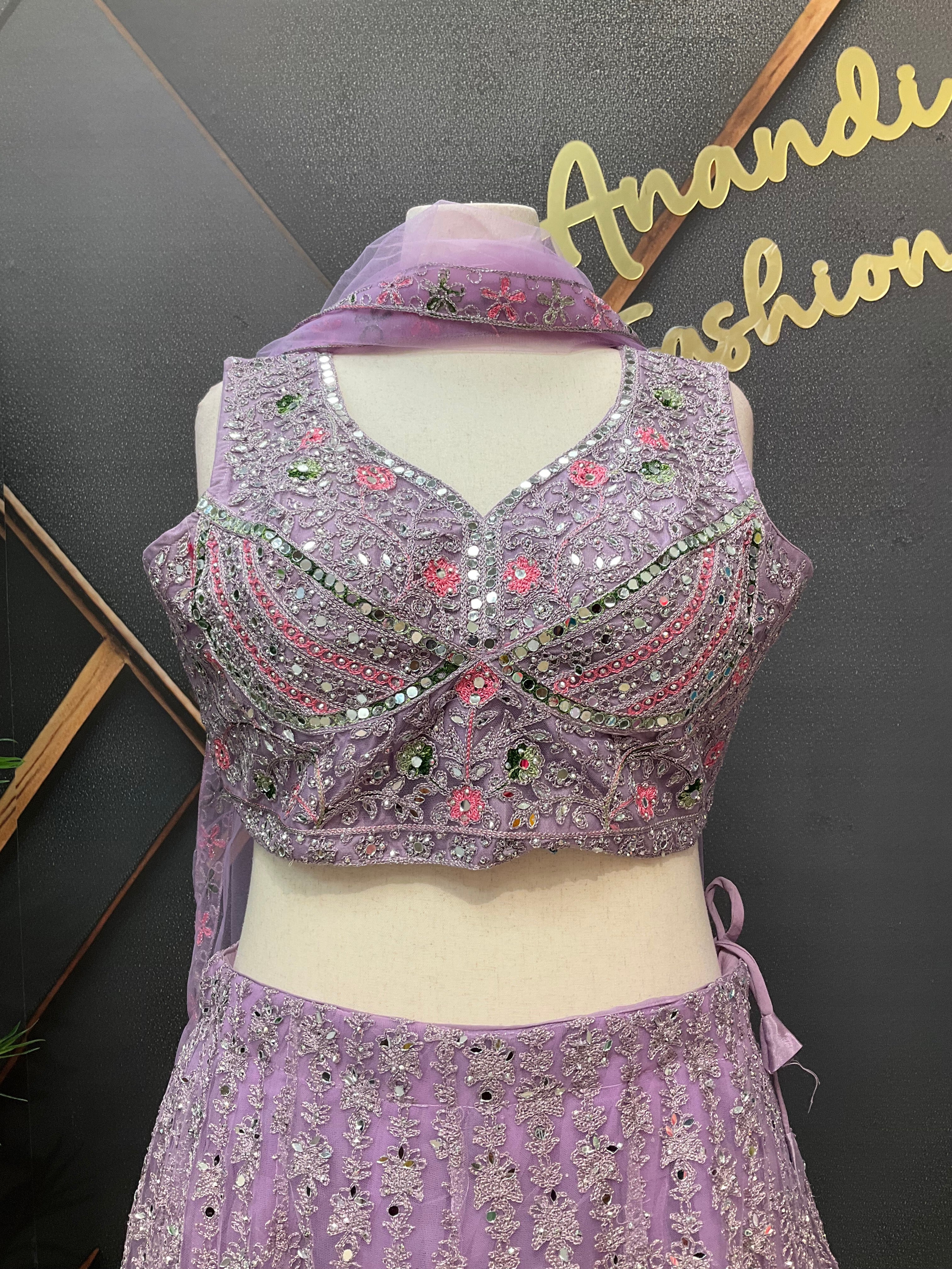 Plus size party wear lehanga