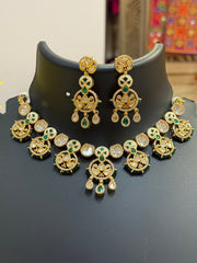 Kundan Necklace set with Emeralds