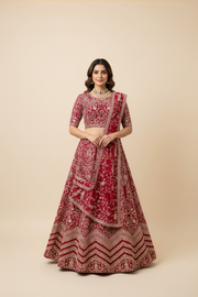 Plus size Party Wear Pink Lehenga set