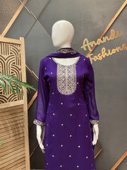 Women’s Purple Party Wear Kurti set